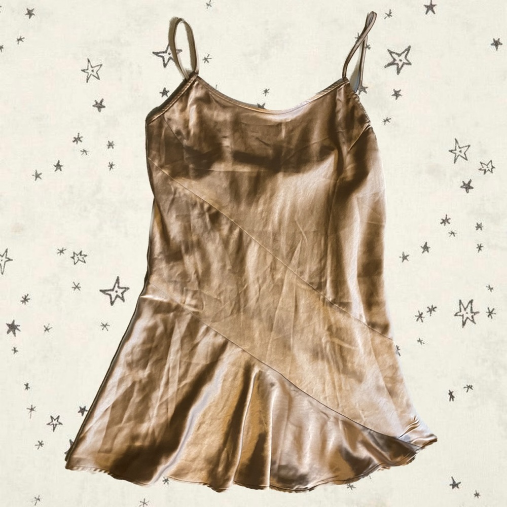 Collusion champagne satin dress 🥂